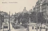 Postcard: Munich railcar 140 on Promenadeplatz (1912)