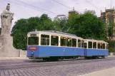 Postcard: Munich railcar 721 on Maximiliansbrücke (1995)
