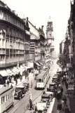 Postcard: Munich tram line 6 on Theatinerstraße (1930)