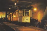 Postcard: Naumburg (Saale) railcar 16 inside the depot Naumburger Straßenbahn  (Heinrich-von-Stephan-Platz) (1979)