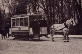 Postcard: Neuchâtel horse tram 1 on Avenue du Premier-Mars (1894-1897)