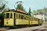 Postcard: Neuchâtel railcar 72 at Colombier (1977)