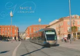 Postcard: Nice tram line 1  Nice, Place Massena (2008)