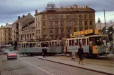 Postcard: Oslo tram line 19 with railcar 122 near Majorstua (1962)