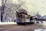 Postcard: Oslo tram line 19 with railcar 126 on Nybrua (1965-1967)
