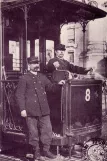 Postcard: Paris tram line 18 with railcar 8 in Paris (1910)
