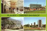 Postcard: Plauen tram line 4 at Oberer Bahnhof, Stadtpark (1975)