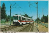 Postcard: Portland regional line Blue in the intersection E. Burnside St./172nd Ave (1985)