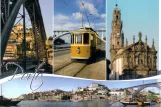 Postcard: Porto tram line 1 with railcar 213 on Porto. R. do Ouro (2007)