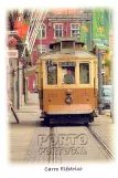Postcard: Porto tram line 1 with railcar 270 on Porto Portugal, Carro Eléctríco. R. Nova da Alfândega (2007)