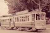 Postcard: Porto tram line 9 with railcar 258 on Rotunda da Boavista (1960-1967)