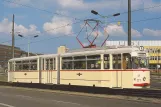 Postcard: Potsdam Themenfahrten with articulated tram 177 on Am Kanal (1999)