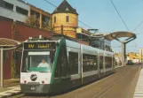 Postcard: Potsdam tram line 90 with low-floor articulated tram 401 "Potsdam" at S Hauptbahnhof (2002)