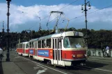 Postcard: Prague tram line 17 with railcar 6826 on mostè Svatopluka Čecha (1996)