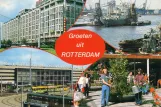 Postcard: Rotterdam articulated tram 363 at Rotterdam Centraal  Stationsplein (1981)