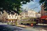 Postcard: Saint-Étienne tram line T1 with railcar 511 on La place du Peuple (1980)