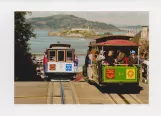 Postcard: San Francisco cable car Powell-Hyde with cable car 10 near Lombard St (2006)