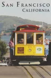Postcard: San Francisco cable car Powell-Mason with cable car 15 on Hyde Street (1979)