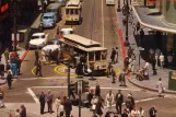 Postcard: San Francisco cable car Powell-Mason with cable car 519 at Market & Powell (1973)