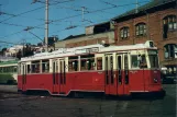 Postcard: San Francisco railcar 3557 at the depot United Railroads Geneva Carhouse (1989)