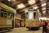 Postcard: Skjoldenæsholm railcar 327 inside Remise 1 (1978)