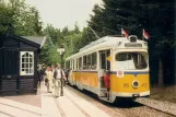 Postcard: Skjoldenæsholm standard gauge with articulated tram 815 at Eilers Eg (2001)