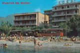 Postcard: Sóller tram line with railcar 2 on Carrer de la Marina (1963)