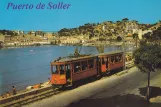 Postcard: Sóller tram line with railcar 4 on Carrer de la Marina (1963)