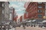 Postcard: St. Louis in the intersection Washington Ave/Broadway (1923)