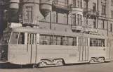 Postcard: Stockholm railcar 485 on Odengatan (1948)