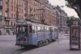 Postcard: Stockholm railcar 52 on Nybroplan (1967)