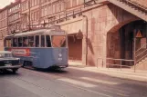 Postcard: Stockholm tram line 10 with railcar 453 on Hornsgate (1967)
