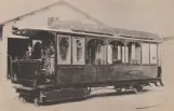 Postcard: Stockholm tram line Å with steam powered railcar 3 at Slussen (1887-1901)