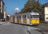 Postcard: Szeged tram line 4 with articulated tram 818 on Petőfi Sándor sugárút (1983)