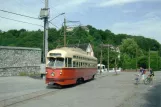 Postcard: Thuin museum line with railcar 10409 near Cimetière (2003)