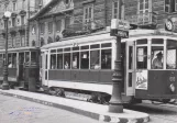 Postcard: Turin tram line 8 with railcar 616 on Piazza Solferino (1945-1949)