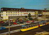 Postcard: Ulm tram line 1  at Hauptbahnhof (1963)