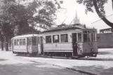 Postcard: Ulm tram line 1 with railcar 16 at Staufenring (1952)