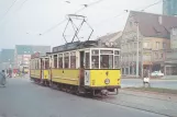 Postcard: Ulm tram line 1 with railcar 22 on Olgastr. (1962)
