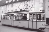 Postcard: Ulm tram line 4 with railcar 4 near SWU depot (1964)