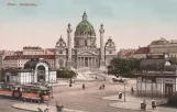 Postcard: Vienna in front of Karlskirche (1890)