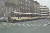 Postcard: Vienna regional line 515 - Badner Bahn with articulated tram 105 at Bahnhof Meidling (1984)