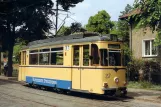 Postcard: Woltersdorf tram line 87 with railcar 27 at Schleuse (1995)