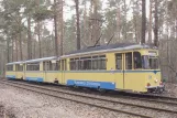 Postcard: Woltersdorf tram line 87 with railcar 31 near Rahnsdorf (2000)