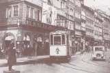 Postcard: Würzburg extra line 1 with railcar 19 at Rathaus (1930)