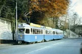 Postcard: Zürich tram line 11 with articulated tram 1802 on Kreuzbühlstrasse (1979)