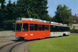 Postcard: Zürich tram line 11 with articulated tram 2028 at Rehalp (1984)