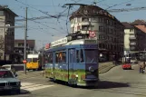 Postcard: Zürich tram line 15 with railcar 1521 on Schaffhauserplatz (1985)