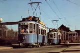 Postcard: Zürich tram line 6 with railcar 1025 at Hardturm (1981)