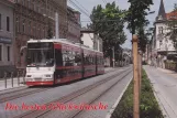 Postcard: Zwickau tram line 3 with low-floor articulated tram 906 on Äußere Schneeberger Straße (2000)
